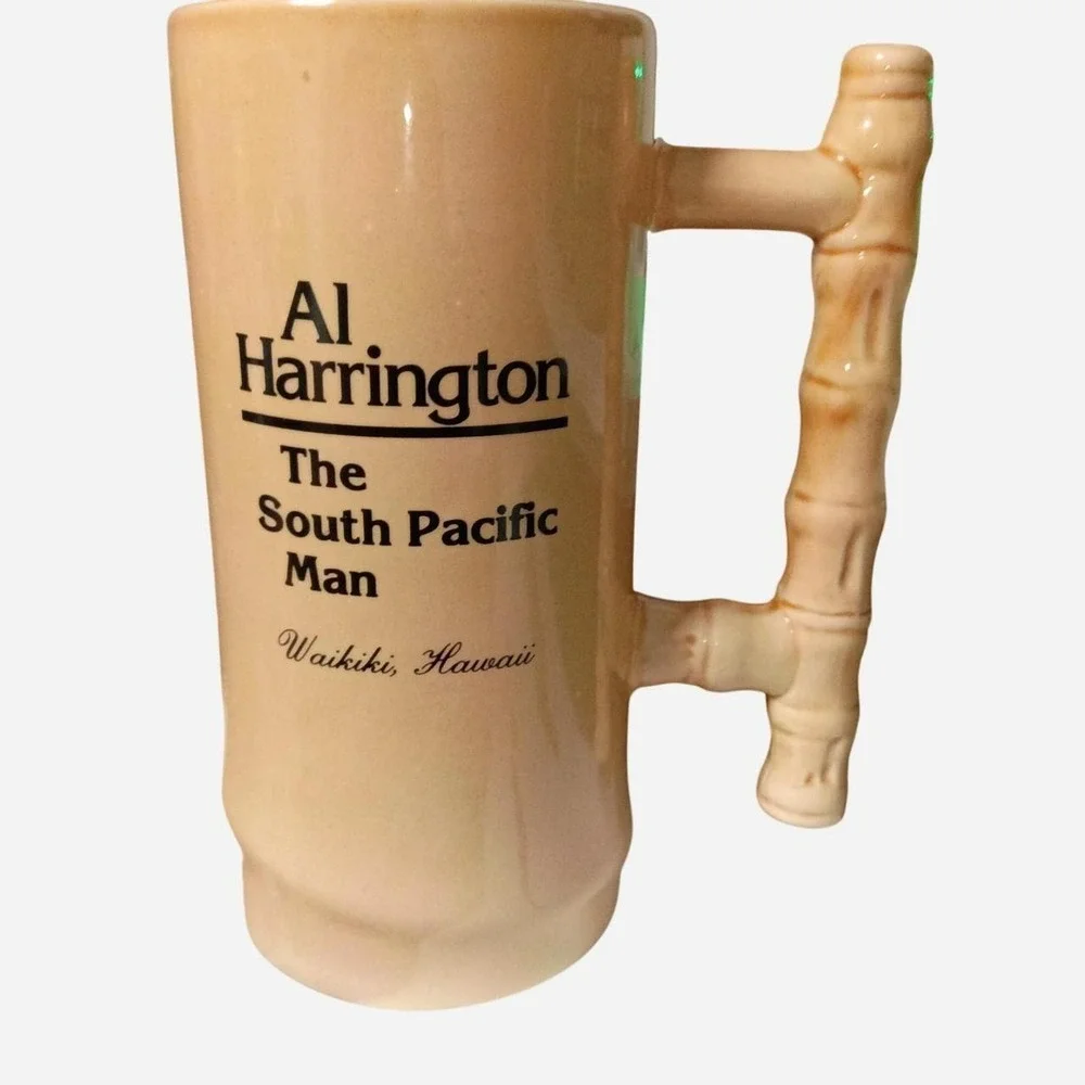 The South Pacific Man Hawaii Brown Ceramic Tiki Mug Al Herrington